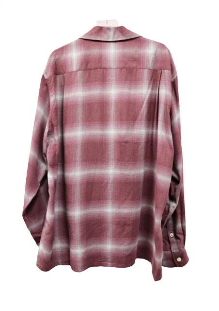 Wacomaria Wacko Maria 22Aw Ombre Check Open Collar Shirt L/S D-Red