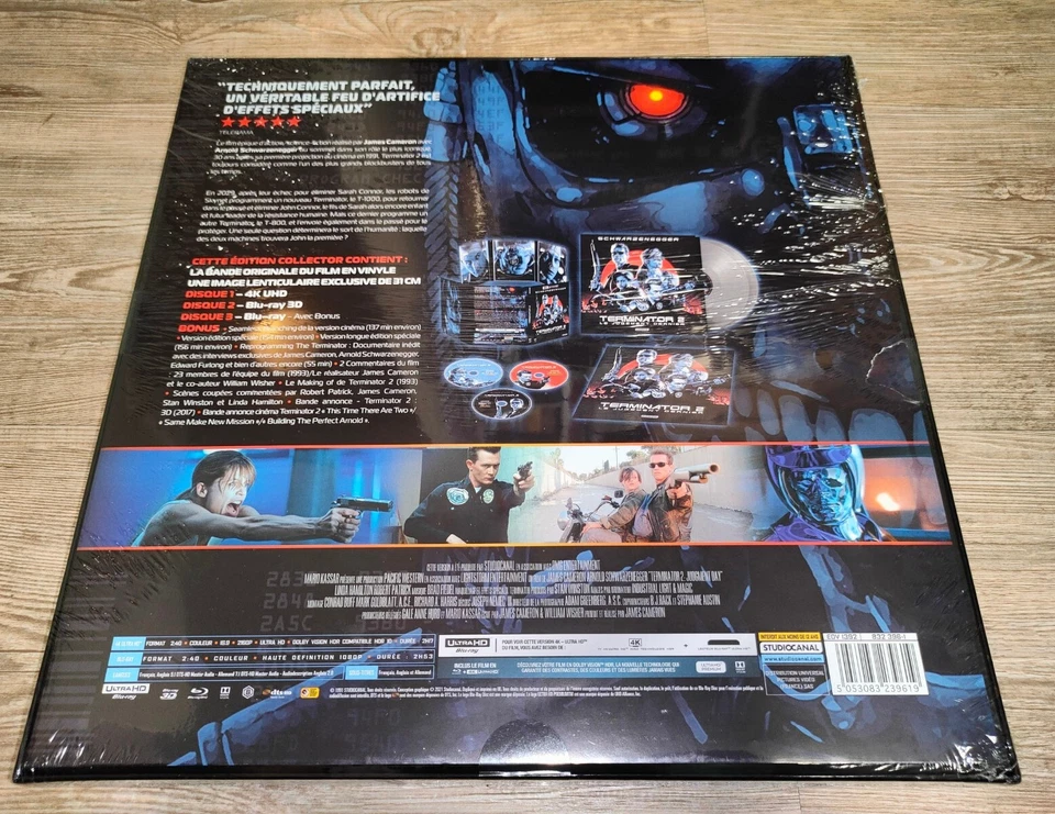 Terminator 2 Judgment Day LP Silber Vinyl 3D UHD 4k BluRay - Limited Edition - Bild 2 von 2