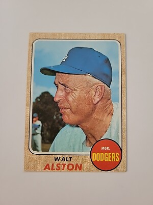 1968 Topps #472 Walt Alston HOF Off Center     Los Angeles Dodgers. E17