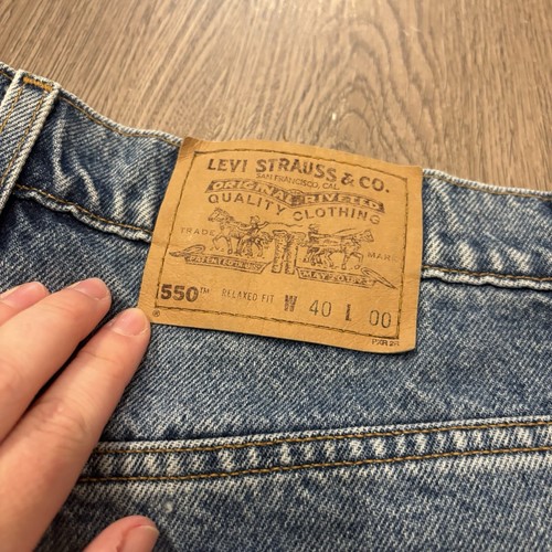 Vtg 1998 Levi’s 550 Orange Tab Denim Jean Shorts Jorts Men’s 40 Y2K - Picture 5 of 7