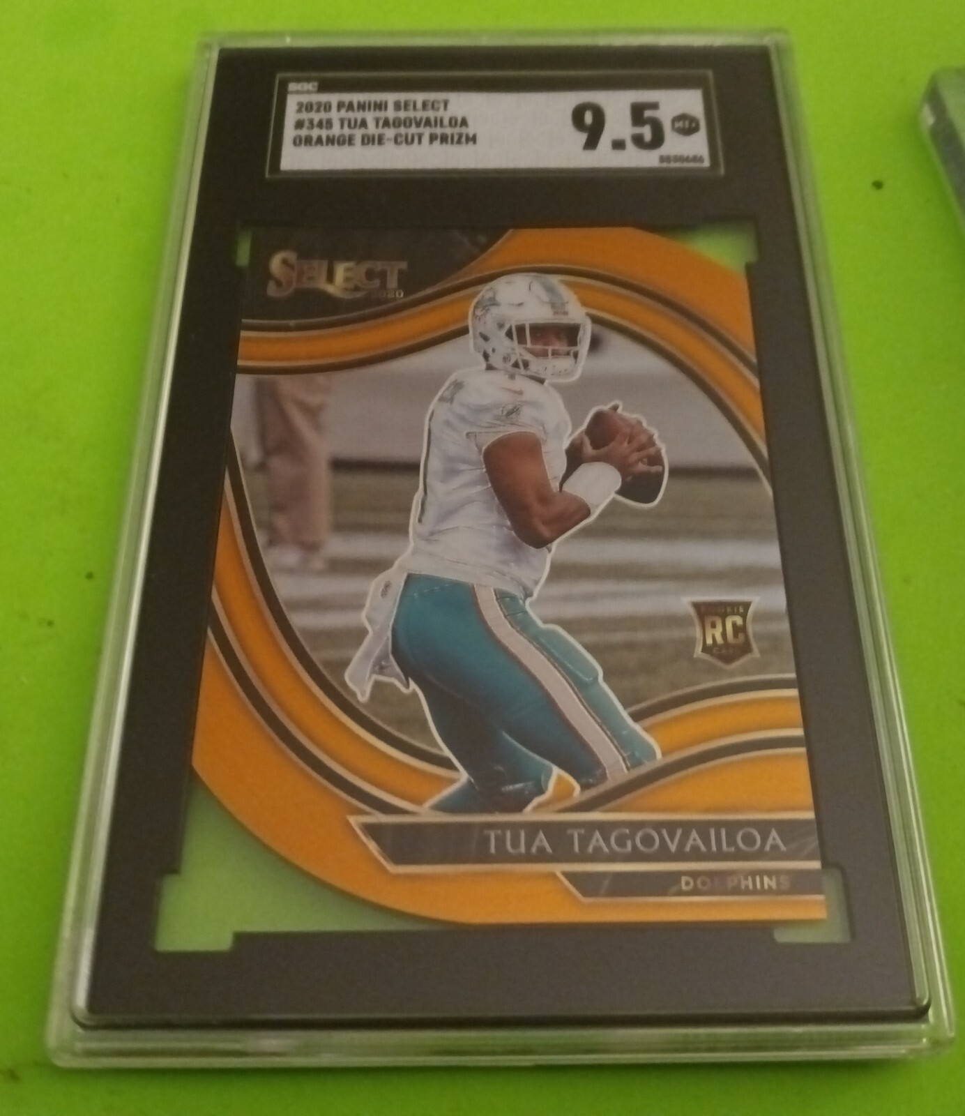 2020 Tua Tagovailoa Panini Select Orange Die-Cut Prizm ROOKIE #345  SGC 9.5 🔥🔥