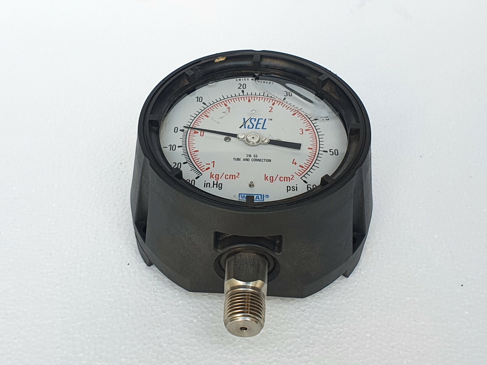 WIKA XSEL Process Pressure Gauge 30 in.Hg to 60 psi, P/No 23x.34 4.5