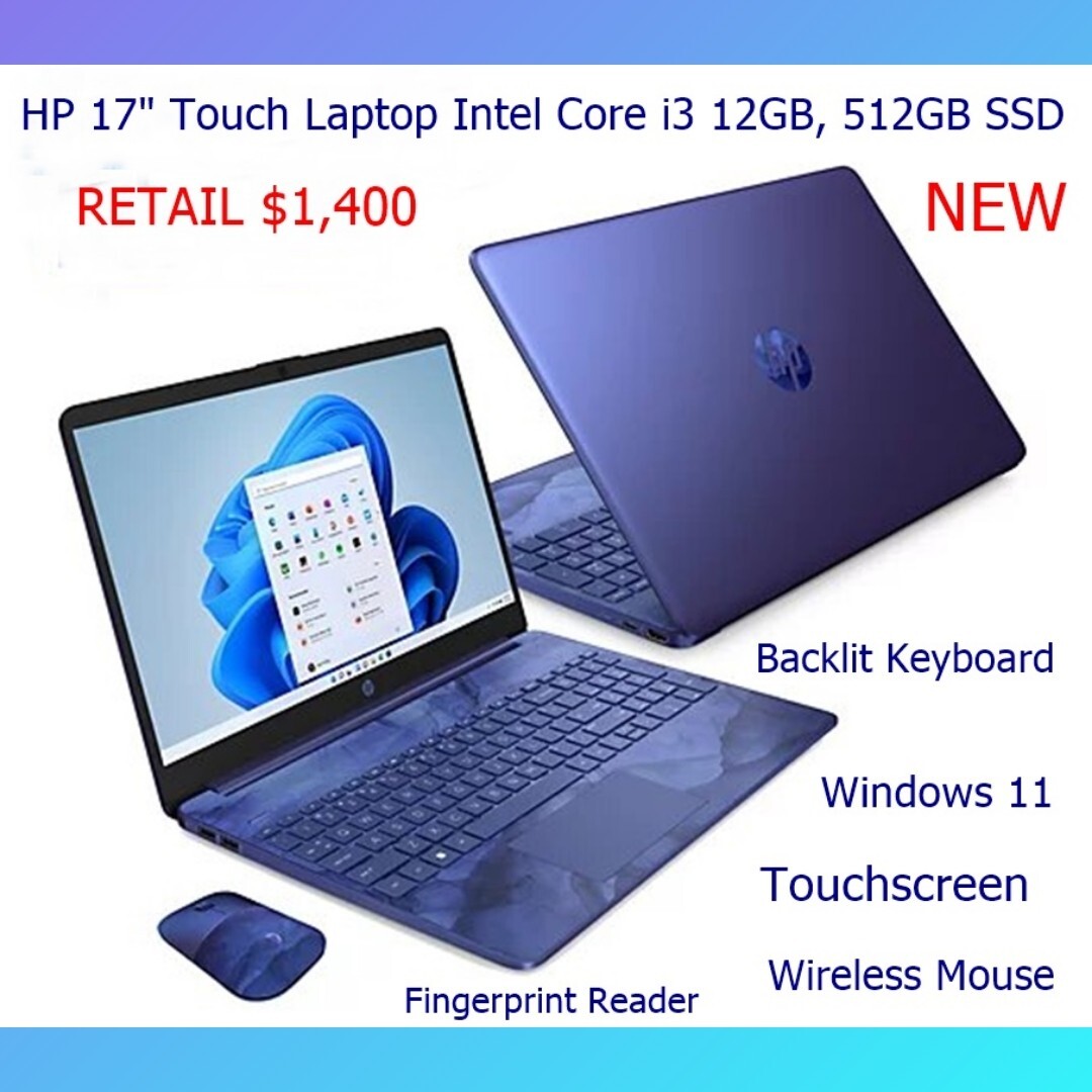 8th Generation I3 8gb Ram 256gb Hp I3 Ssd Laptop New HP 17