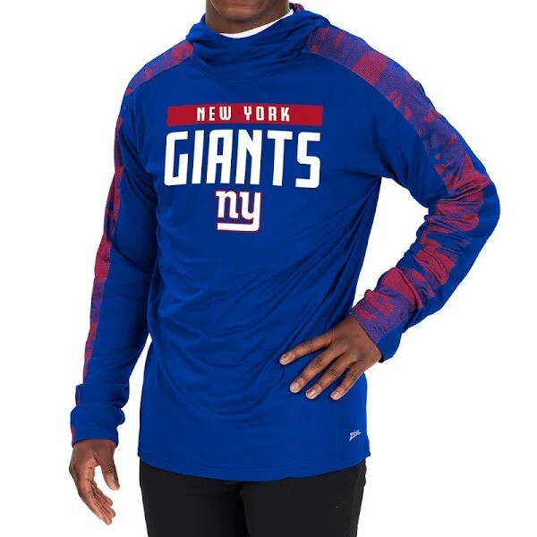 Легкая толстовка с капюшоном Zubaz NFL Mens New York Giants с камуфляжными вставками