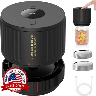 Kit De Sellador Vacío Eléctrico Mason Jars Sellador Vacío Alimentos Pantalla Led