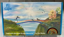 Pet Dog Wooden Memorial Rainbow Bridge for Fur Moms Capti Brand New Nice