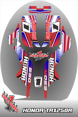 HONDA TRX 250R FOURTRAX ATV1987-1989 SEMI CUSTOM GRAPHICS KIT PRIMAL