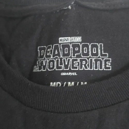 Camiseta Deadpool & Wolverine Best Friends Para Hombres Negra Cuello Redondo Med Nueva Con Etiquetas - Imagen 5 de 5