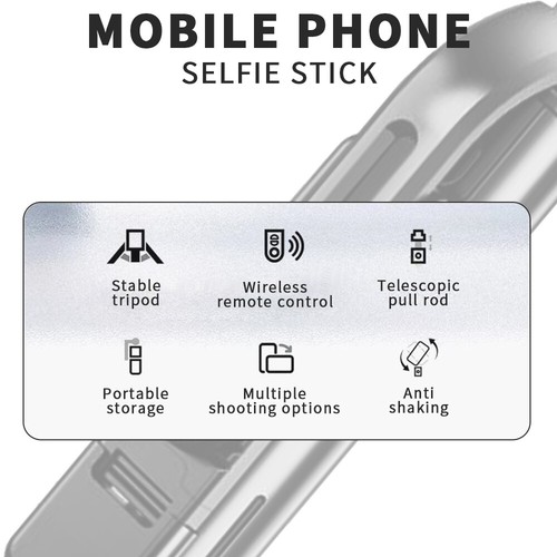 106CM FLEXIBLE MOBILE PHONE TRIPOD HOLDER STAND SELFIE STICK BLUETOOTH REMOTE - Picture 3 of 15