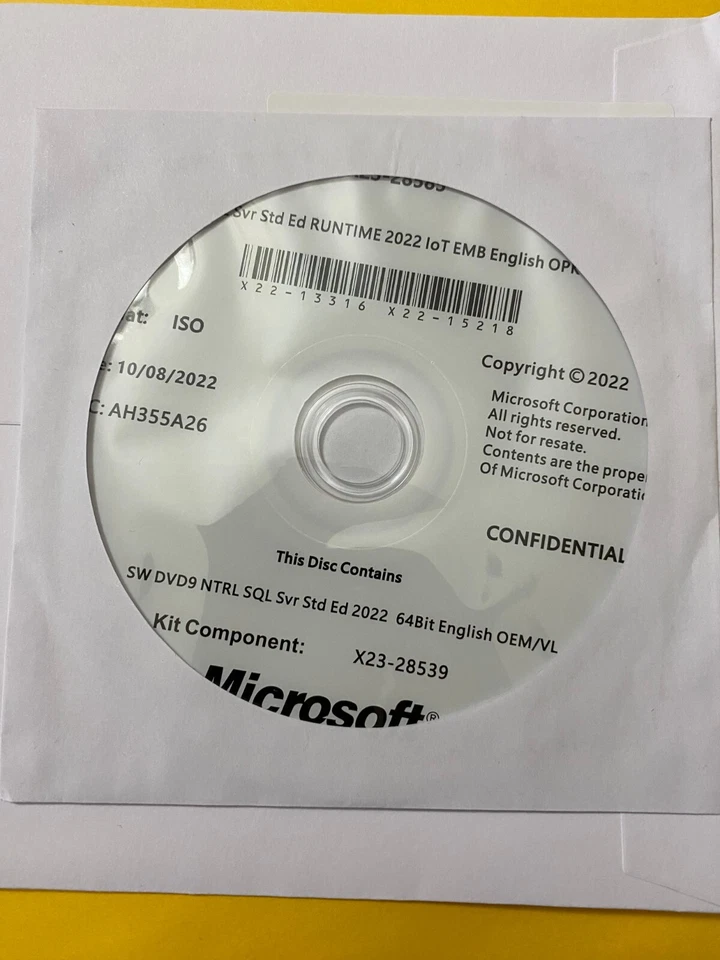 SQL Server 2022 License KEY + DVD | Standard Unlimited Core, Unlimited User CALs - Image 4 of 4