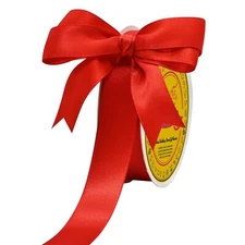 Double Face Satin Ribbon 7/8 inch X 25 Yards Red Gift Wrapping Wedding