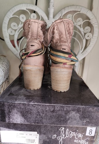 New In Box Felmini Mauve Brown Slouchy Ankle Combat Boots Size 8/38 Retail $180 - Foto 3 di 7
