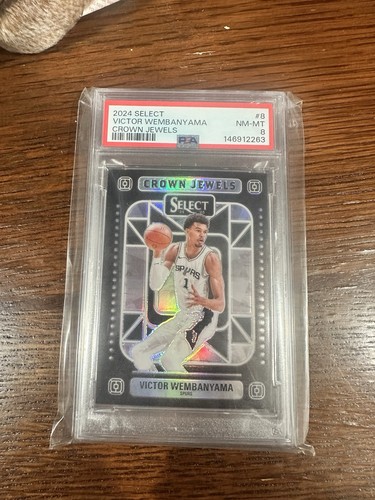2024-25 Panini Select Victor Wembanyama Crown Jewels PSA 8 Case Hit SSP