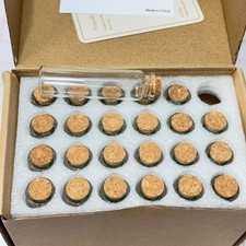 MaxMau 20ml Small Glass Bottles,Tiny Glass Vials,Jars with Cork Stoppers,Message