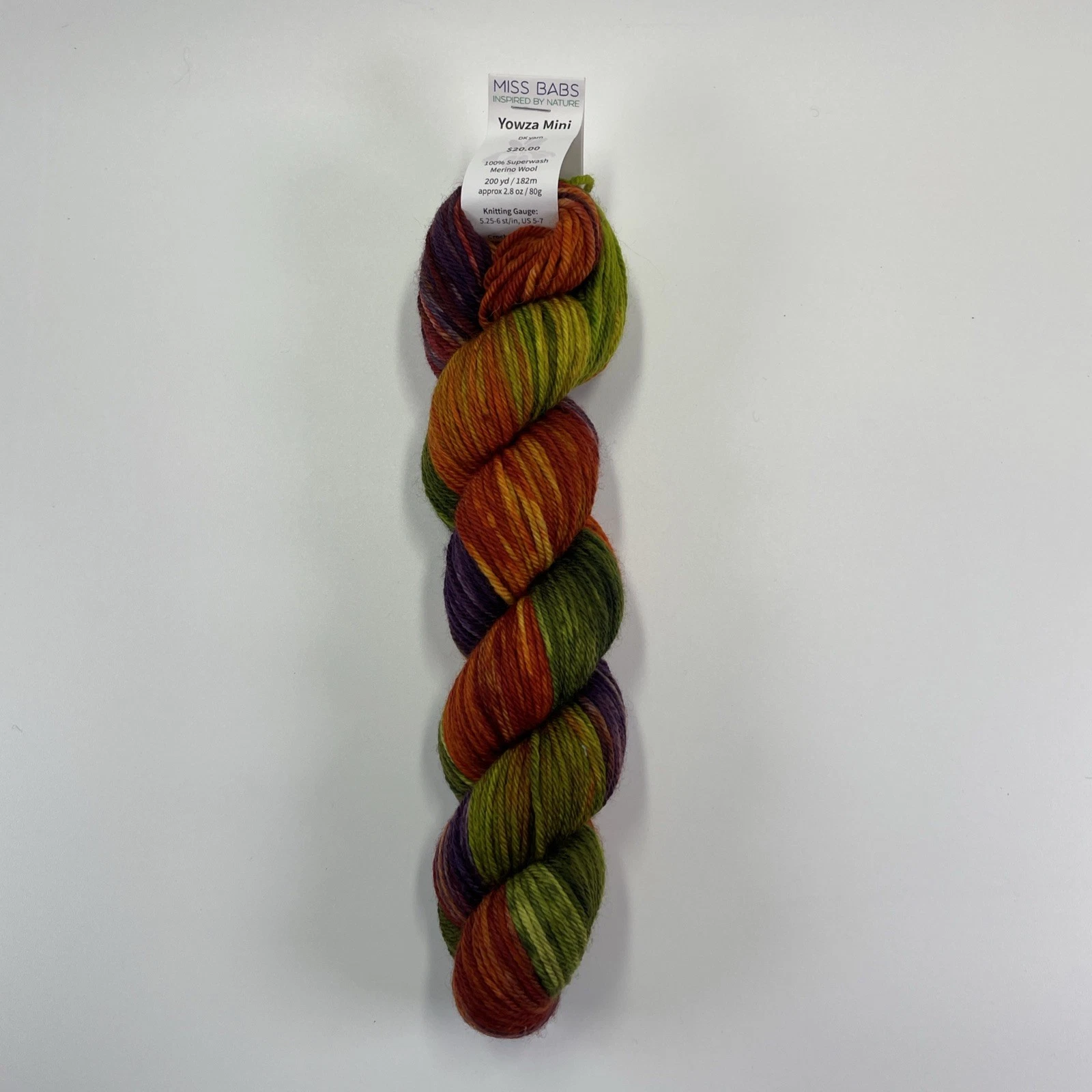 Miss Babs Hand Dyed Yarn Yowza Mini 200yd DK Weight SW Merino 2023 BIRTHDAY GIFT - product detail image 2
