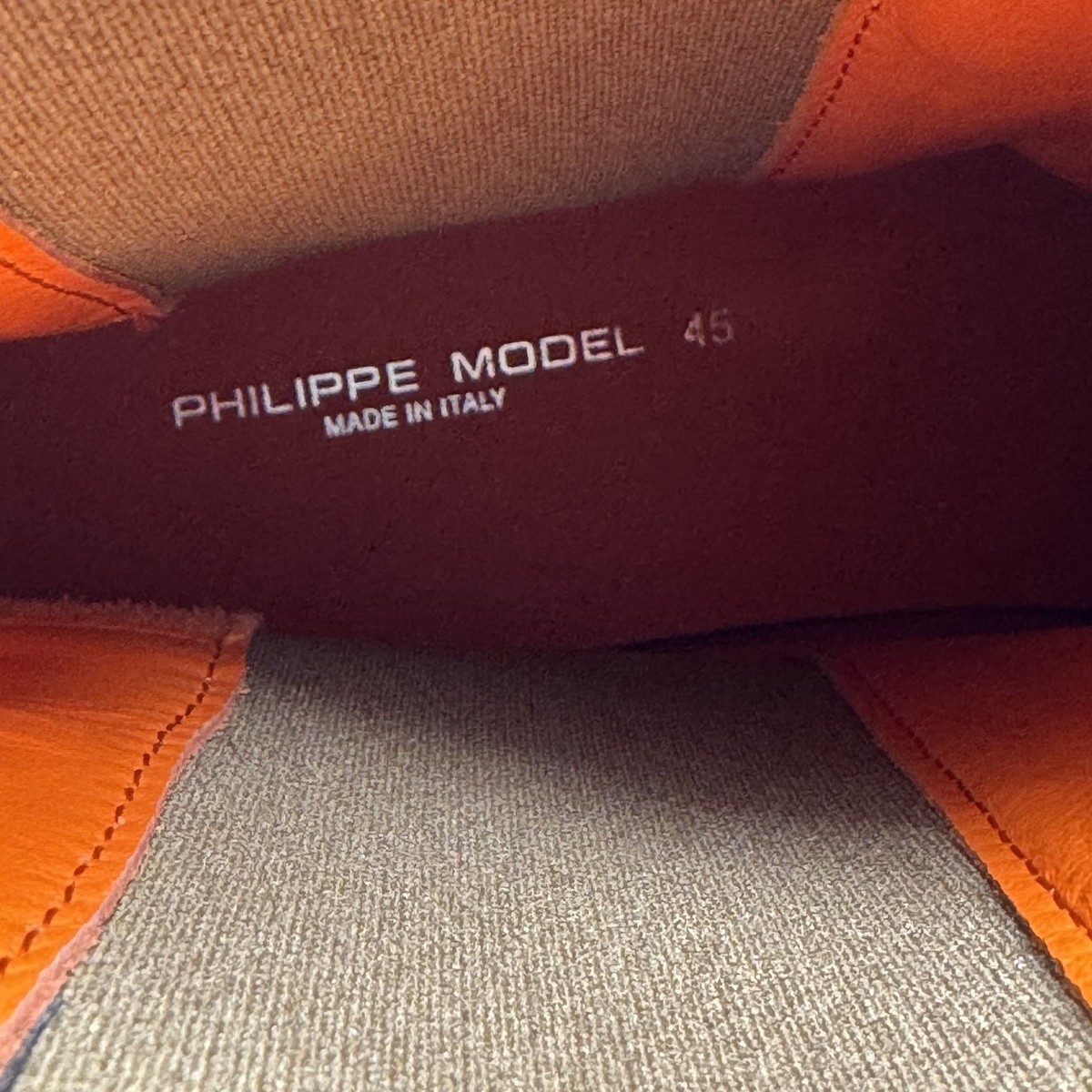 Philippe Model Boots Mens Size 11.5 Tan Suede Made in Italy Chunky Sole Chelsea DSC06213.jpg?v=1711030406&  main image 4