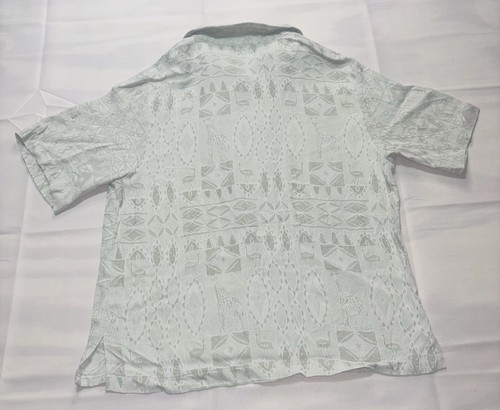 Equestrian Designs Light Green Pearlescent Button Up Shirt Men’s Size M - Picture 2 of 6