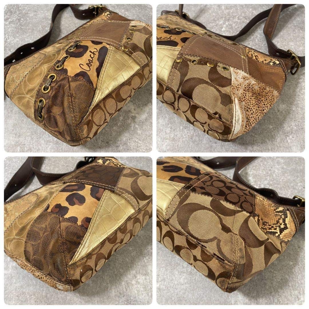 Coach Patchwork 2-Way Shoulder Bag Authentic Leat… - image 6