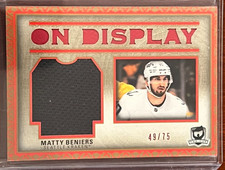 Matty Beniers On Display Jersey 49/75 2022-23 Upper Deck The Cup  OD-MB [M128]