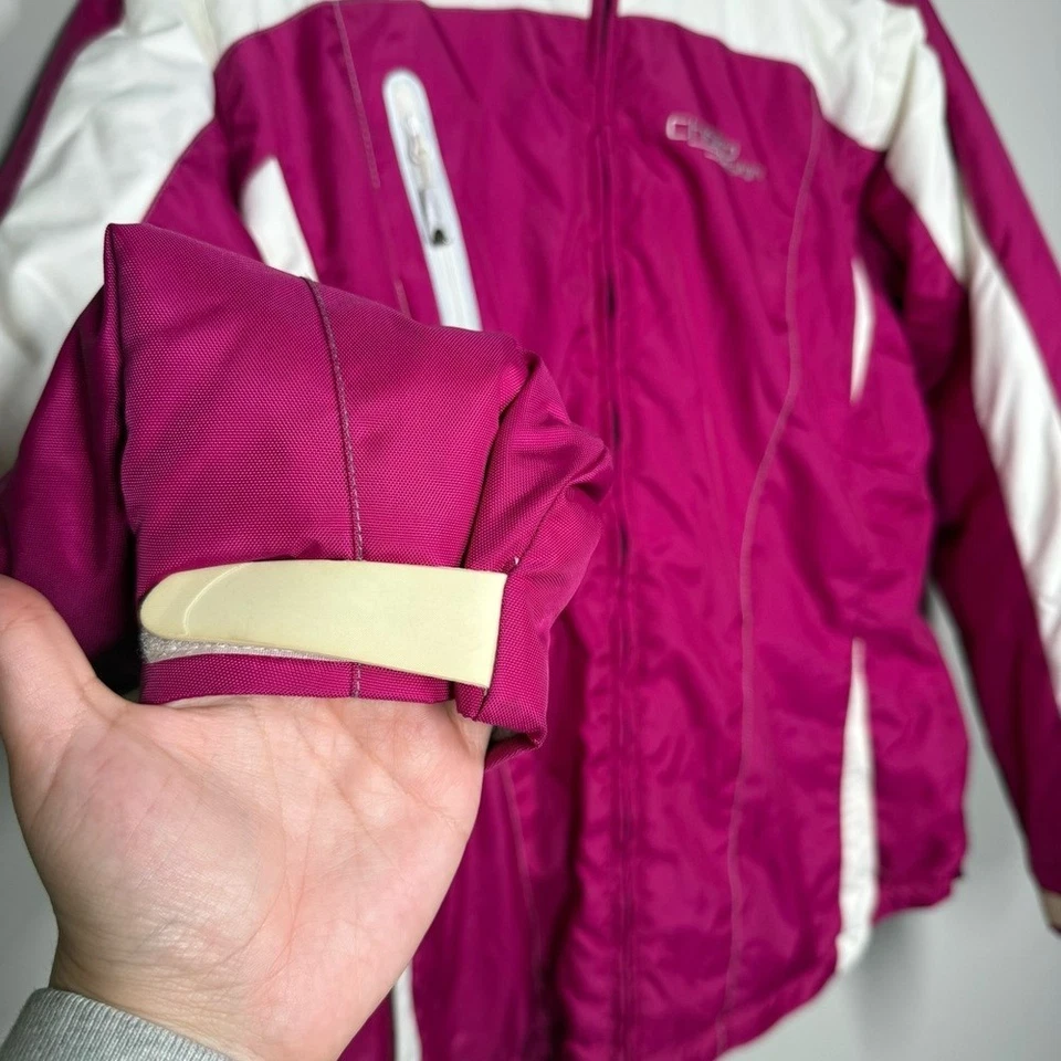 Choko дизайн снегоход лыж сноуборда альпийский розовый и белый снег куртка L - Изображение 3 из 4