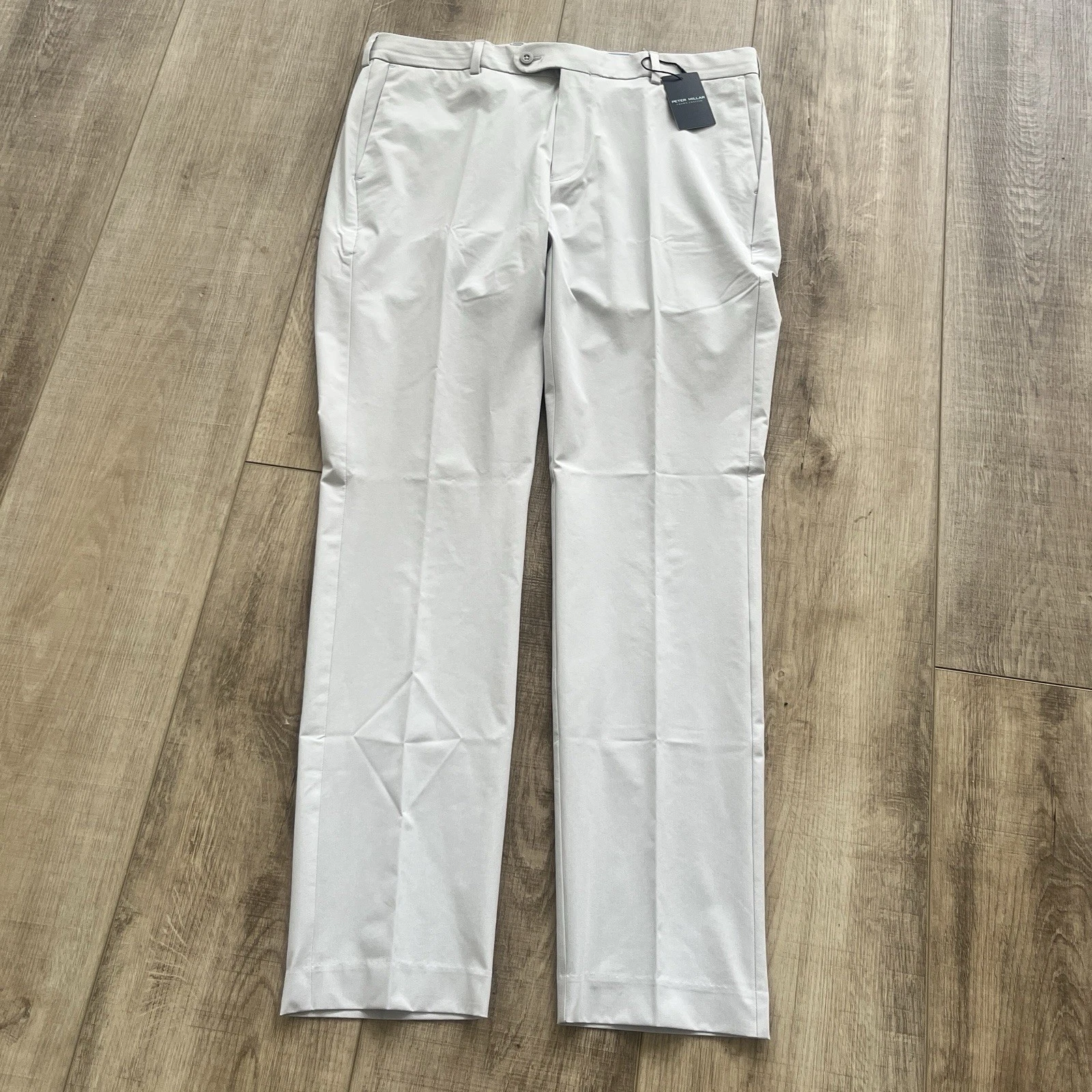 Peter Millar Pants $198 35(36) X32 Crown Crafted Surge Tailored Fit Pale Grey