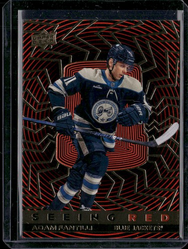 Adam Fantilli [Gold Foil] #SR-96 2023 Upper Deck Seeing Red card