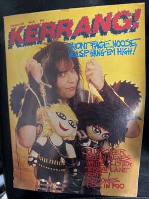 KERRANG MAGAZINE FEB 1985  #87 BRITISH IMPORT, WASP,VAN HALEN, QUEEN, AC/DC  FN+
