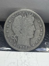 Demi dollar de barbier 1908-O