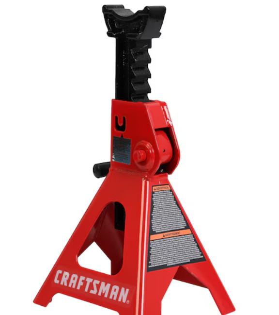 Black 3-Ton Steel Manual Jack stand set