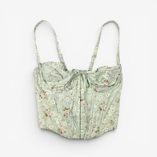 Vintage Victoria's Secret Bustier Corset Top Cotton Cottagecore 99' - Small