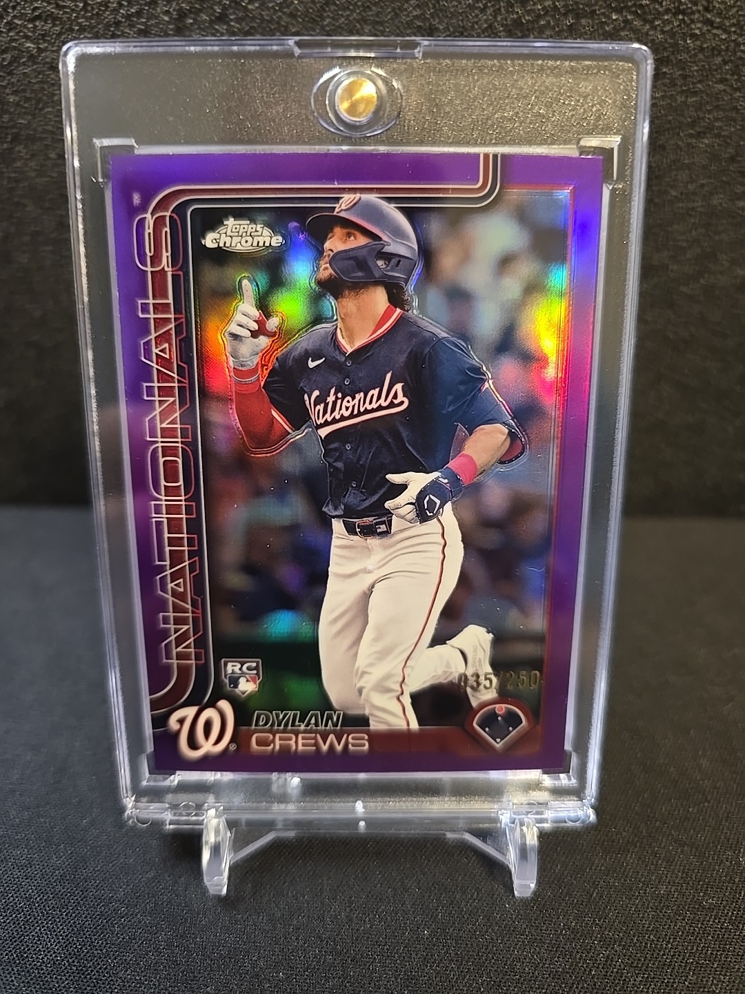 2025 Topps Chrome - Dylan Crews #146 Purple Refractor /250 (RC)