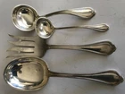 4 Pcs Towle PAUL REVERE sterling silver  Serving Set SPECIAL "PR" HALLMARK 337 G