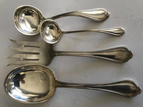 4 Pcs Towle PAUL REVERE sterling silver  Serving Set SPECIAL "PR" HALLMARK 337 G