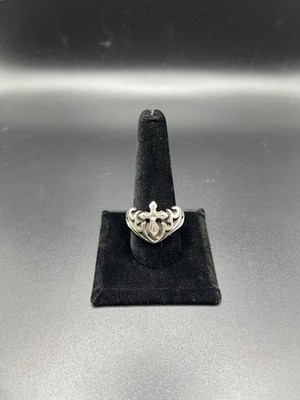 925 Sterling Silver Heavy Gothic Cross Ring Size 11 Openwork Mens 15.17g