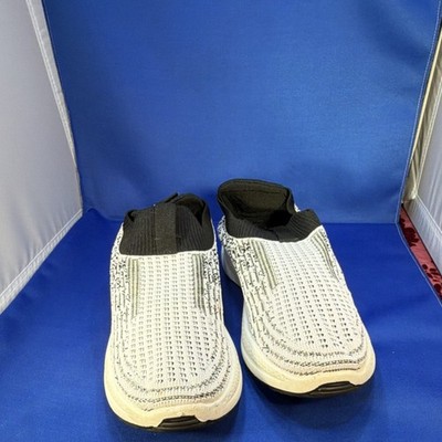 CITI STEPS Slip On White Black Breathable Lightweight Men's Athletic Sneakers