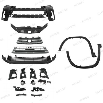 For Highlander 2017-19 Front Bumper Cover,Grilles,Fog Light,Fender Trim&Brackets