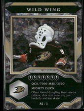 2021-22 Upper Deck MVP #M-1 Wild Wing Anaheim Ducks Mascots Gaming Sparkle Card