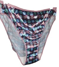 NWT Vintage HANES Liquid Shiny Satin Bikini BRIEF Cowgirl Print Panties Size 6