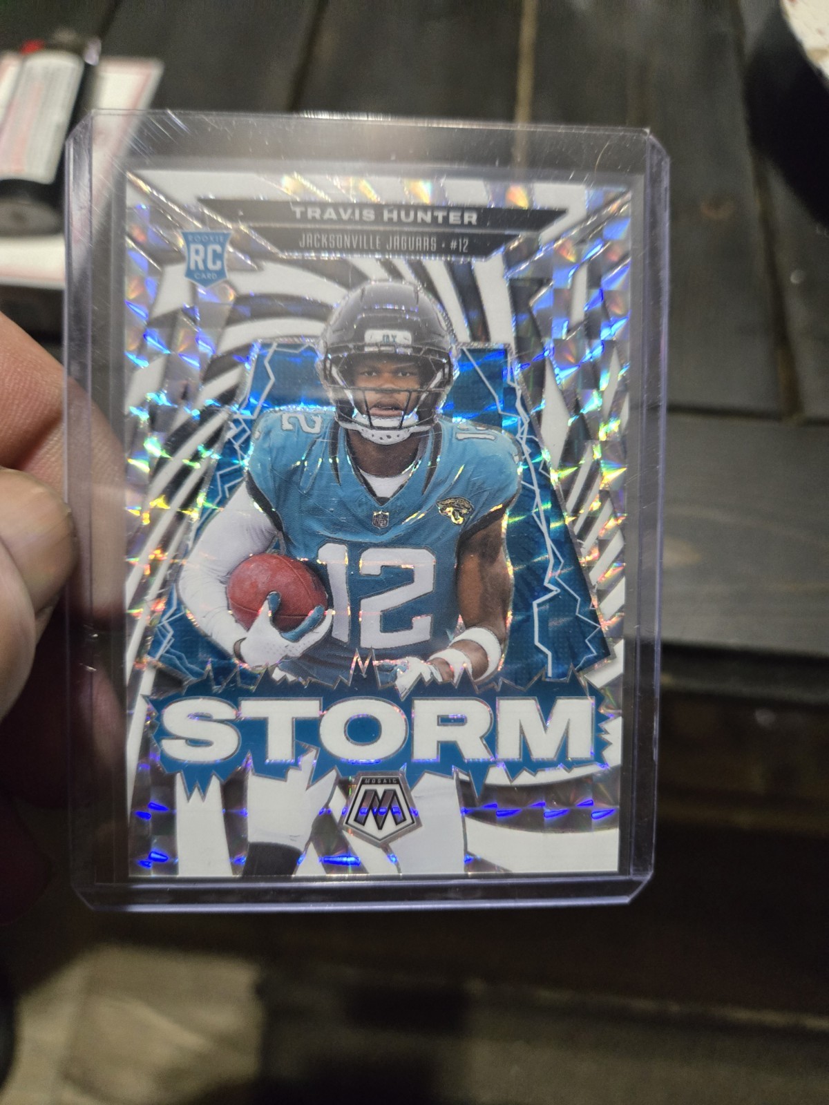 2025 Panini Mosaic Football Travis Hunter - Storm White Variation RC 11/25