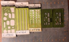 Vintage Berol RapiDesign Drafting Templates 5 pcs.