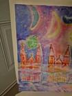 "Churches In The Mist,Religous",20"×24"acrylic painting,Impressionist,M Waldo — photo 4