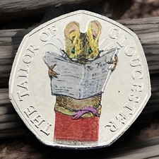 The Tailor Of Gloucester  🐭 50p Coin 2018 Beatrix Potter Collectible Gift 🎁