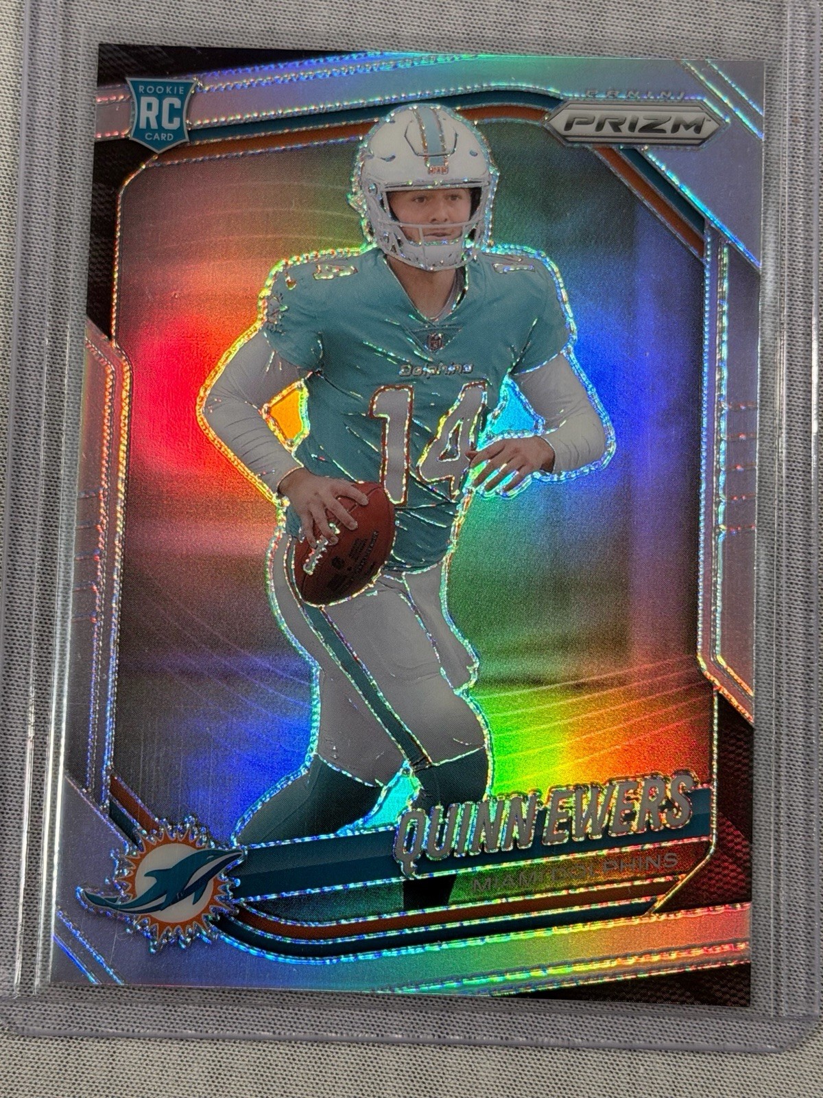2025 Panini Prizm Quinn Ewers Silver Prizm Parallel Rookie Card #307 Dolphins 🔥