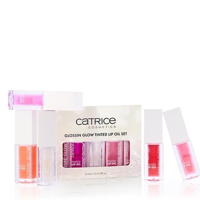 Catrice Glossin' Glow Lip Oil Gift Set | Five High Shine, Moisturizing Lip St...