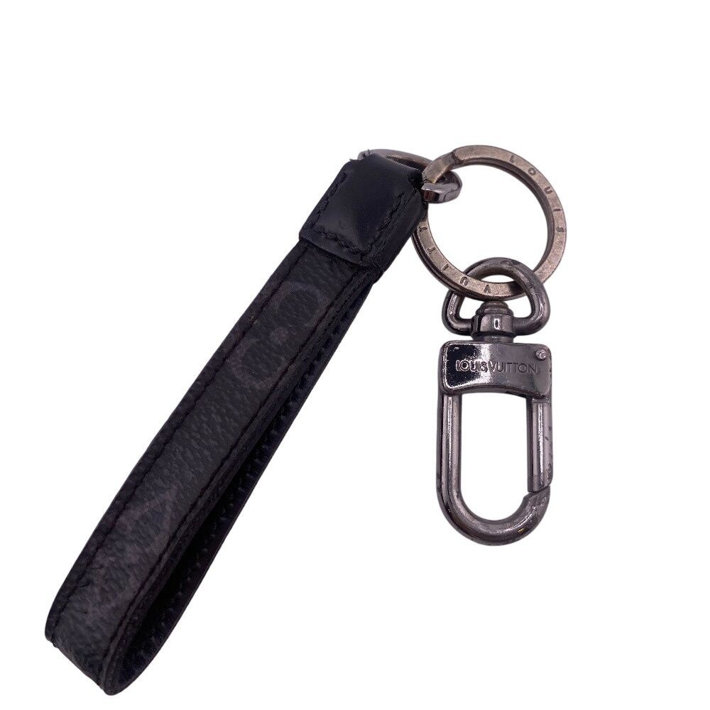 Louis Vuitton M61950 Key Ring Porte Cre Dragonne Monogram Black Used Japan