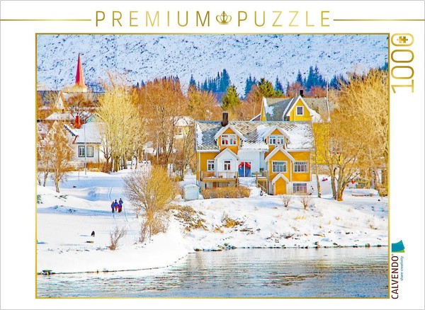 Calvendo Puzzle Norwegian Village | 1000 Pieces, Finished Size 25.2 × 18.9 In (6-image