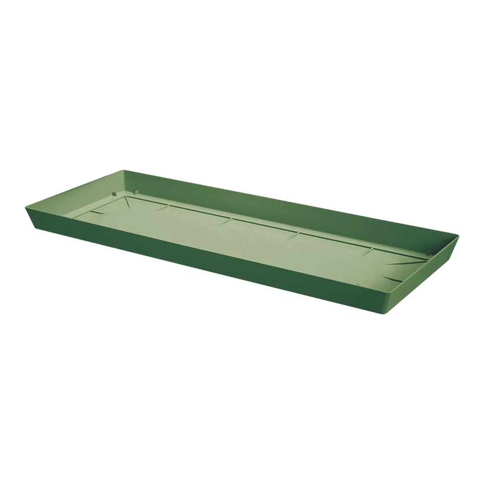 Plant Pot Saucer Plastic Tray Rectangle Deep Drip Trough Garden Large Green 53cm - Image 2 of 4
