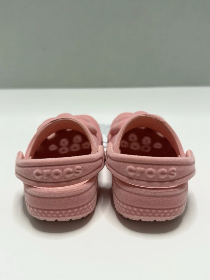 Zueco clásico con lazo de terciopelo rosa talla C2/C3 para niños pequeños Crocs nuevo con etiquetas Foto 4 de 4