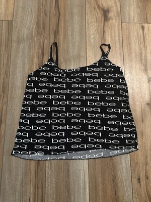 Y2K  Bebe Plus Size logo cami with adjustable straps