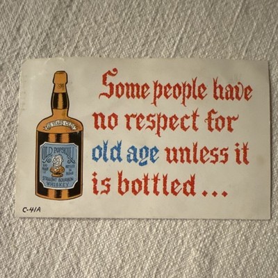 Old Popskull Bourbon Whiskey Distillery Advertising Postcard 1960 Original